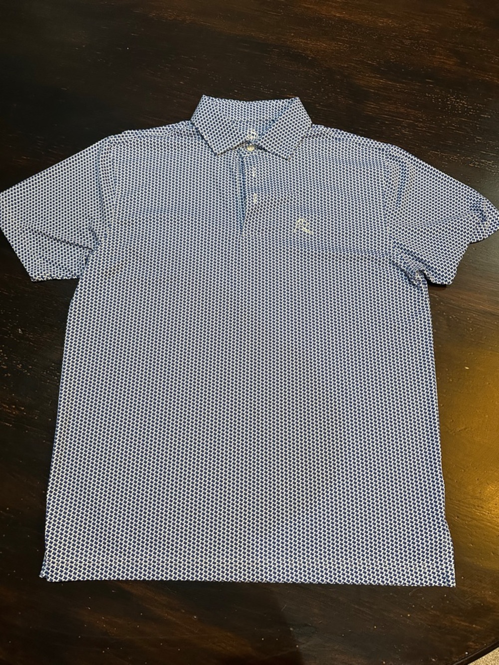 Rhoback Men's Blue Micro-Texas Polo